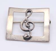 Vintage Sterling Silver Signed Brooch
