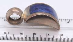 Vintage Sterling Silver Lapis Pendant