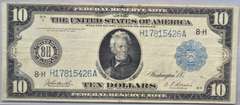 $10 Agriculture & Industry Series 1914 FRN PMG VF 25