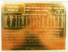 Satchel Paige 1996 22KT Gold Foil Baseball Card