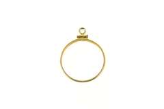 14K Yellow Gold 2 Rand South African Coin Holder Bezel Pendant