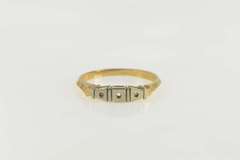 14K Yellow Gold Vintage NOS 1950's Two Tone Wedding Band Ring