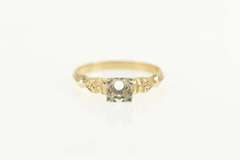 14K Yellow Gold Vintage 1950's NOS 4.0mm Engagement Setting Ring
