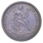 1861 Seated Liberty Dime