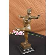 Curvy Nude Woman Bronze Sculpture