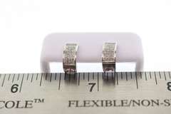 Stunning 10k White Gold Earrings with Beautiful Diamonds