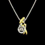 Two Tone Mermaid dancing Stone Pendant