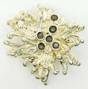 Amazing Large Sterling Chrysanthemum Flower Pendant