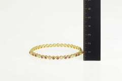 18K Yellow Gold 1.92 Ctw Ruby Diamond Encrusted Bangle Bracelet