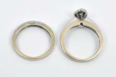 Contemporary Pear Shaped Diamond Wedding Set