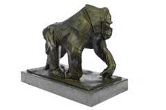 Mighty Brazilian Gorilla in Jungle Bronze Sculpture