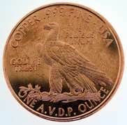 1907 Indian 1 oz .999 Fine Copper Round
