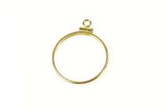 14K Yellow Gold 2 Rand South African Coin Holder Bezel Pendant