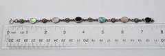 Multi Gem Station Sterling Silver Bracelet