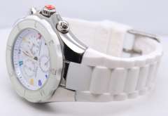 Michele Tahitian Jellybean Chronograph Quartz White Watch