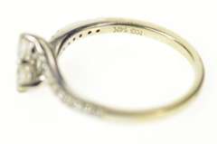 14K White Gold 0.78 Ctw Diamond Bypass Engagement Ring