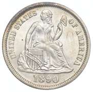 1890 Seated Liberty Dime