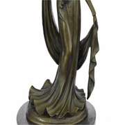 1920 Style Girl Holding a Mask Bronze Sculpture