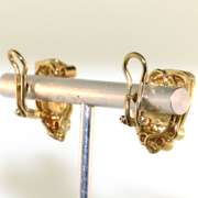 Dreamy Yellow Crystal and Diamond Earrings in 18K Yellow Gold