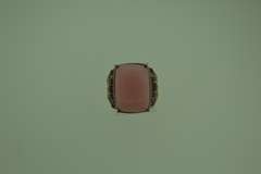 Sterling Silver Pink Stone Cocktail Ring