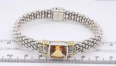 925/18kt Lagos Caviar Citrine Bangle Bracelet