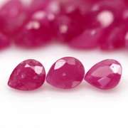 Heated only! 11.94ct pear cut pink Ruby set