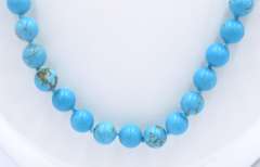 Turquoise Beads Long Necklace