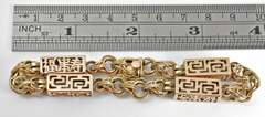 Unique Oriental Motif Gold Bracelet