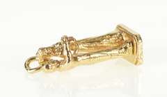 14K Yellow Gold 3D Articulated Wedding Dance Marriage Charm/Pendant