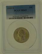 1945-S 25 Cents PCGS MS65
