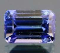 Beautiful 1.07ct emerald cut violet blue Tanzanite