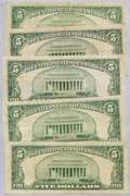 2 Each 1934 1934 A C &1953 Series $5 Silver Certificates