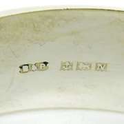 Vintage Wide English Sterling Bangle Bracelet