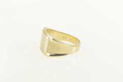 14K Yellow Gold Retro Squared Men's Monogram Signet Ring