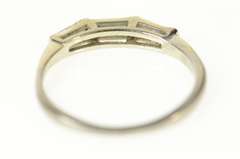 14K White Gold 0.43 Ctw Baguette Diamond Wedding Band Ring
