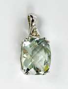 Contemporary Green Amethyst Pendant