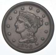 1846 Braided Hair Large Cent - MD