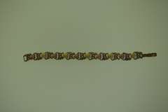 Sterling Silver , 12KT Yellow And Rose Gold Leaf Stem Bracelet