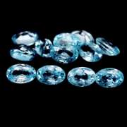 Brilliant 9.23ct sky blue Zircon set