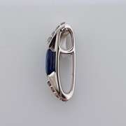 14kt Gold, Blue Sapphire, & Diamond Pendant