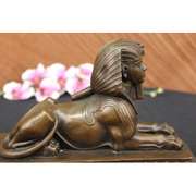Wine Bottle Holder Sphinx Egyptian Bronze Statue