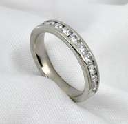 Useful 14k White Gold Diamond Band