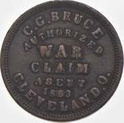 1863 C. G. Bruce Civil War Token OH 175C