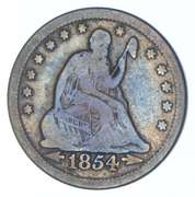 1854-O Seated Liberty Quarter - Arrows