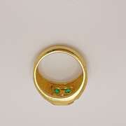 18kt Gold, Emerald, & Diamond Ring