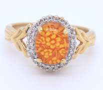 Fabulous Carvel Cab with Diamond Halo Ring