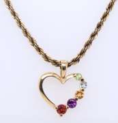 Vintage Sterling Silver Signed Heart Shaped Pendant on Chain
