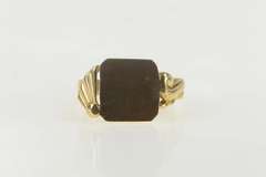 14K Yellow Gold Vintage NOS 1950''s Squared Men's Signet Ring