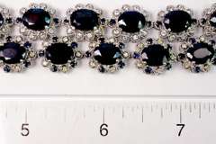 Delightful 120.51CTW Blue Sapphire Necklace & Bracelet with 2.83CTW Diamond Accents in Platinum Plated Sterling Silver