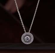 Beautiful Two Tone Round dancing stone pendant